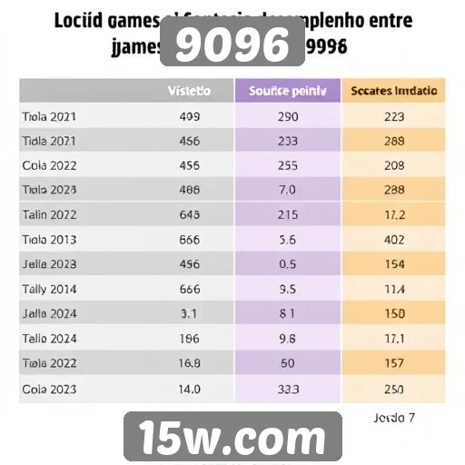 Comparativa de desempenho entre jogos do 9096